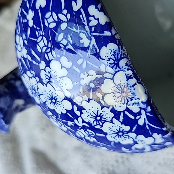 Blue Floral Ceramic Watering Can - Picture 7 of 9